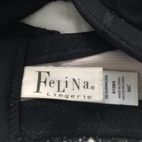 Lot of Two Black Lace-accented Bras 36C & 34C - Picture 2 of 9